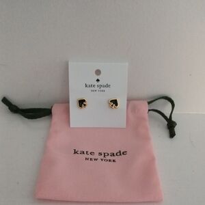 Kate spade Black and Gold Spade Stud Earring